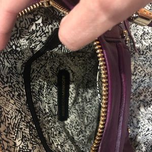 Rebecca mink off Cupid mini handbag plum